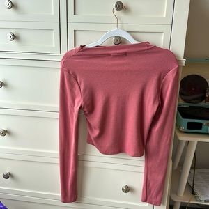 Forever 21 mock turtleneck red/pink top.